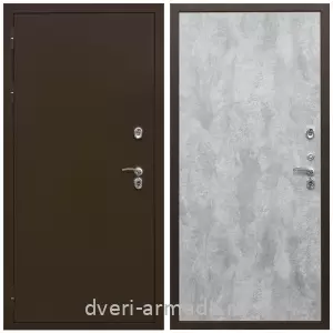 Утепленные для частного дома, Дверь входная железная утепленная  Армада Термо Молоток коричневый/ МДФ 6 мм ПЭ Цемент светлый