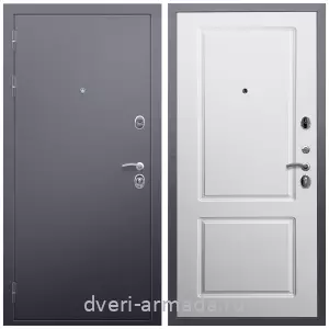 Современные входные двери, Дверь входная Армада Люкс Антик серебро / МДФ 16 мм ФЛ-117 Белый матовый