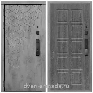 Входные двери с замками Mottura, Дверь входная Армада Квадро МДФ 16 мм Kaadas K9 / МДФ 10 мм ФЛ-38 Дуб Филадельфия графит
