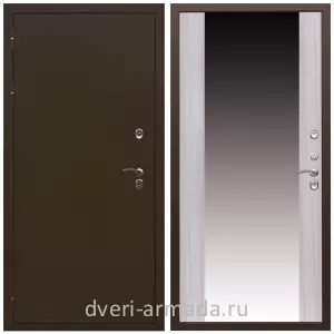 Коричневые входные двери, Металлическая коричневая дверь входная уличная в дом Армада Термо Молоток коричневый/ МДФ 16 мм СБ-16 Сандал белый