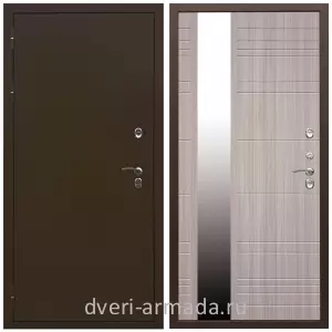 Дверь входная уличная в дом Армада Термо Молоток коричневый/ ФЛЗ-Сити Сандал белый