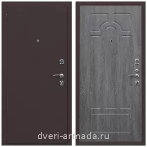 Двери оптом, Металлическая дверь входная Армада Комфорт Антик медь / МДФ 6 мм ФЛ-58 Дуб Филадельфия графит