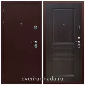 Офисные, Дверь входная Армада Люкс Антик медь / МДФ 6 мм ФЛ-243 Эковенге наружная с утеплением в частный дом