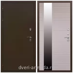 Дверь входная уличная в дом Армада Термо Молоток коричневый/ ФЛЗ-Сити Белый матовый