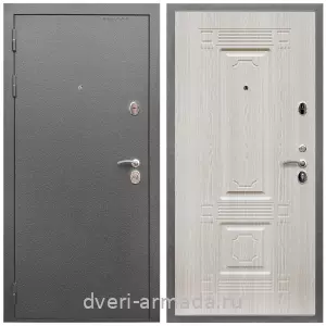 Красивые входные двери, Дверь входная Армада Оптима Антик серебро / МДФ 16 мм ФЛ-2 Дуб белёный