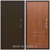 Уличные, Дверь входная элитная Армада Термо Молоток коричневый/ ФЛ-140 Морёная берёза для загородного дома  с шумоизоляцией