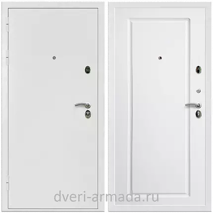 Дверь входная Армада Престиж Белая шагрень / ФЛ-119 Белый матовый