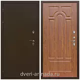 Непромерзающие входные двери, Дверь входная утепленная для загородного дома Армада Термо Молоток коричневый/ ФЛ-58 Морёная береза с шумоизоляцией