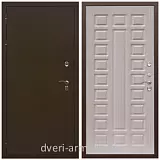 Непромерзающие входные двери, Дверь входная утепленная для загородного дома Армада Термо Молоток коричневый/ ФЛ-183 Сандал белый от производителя