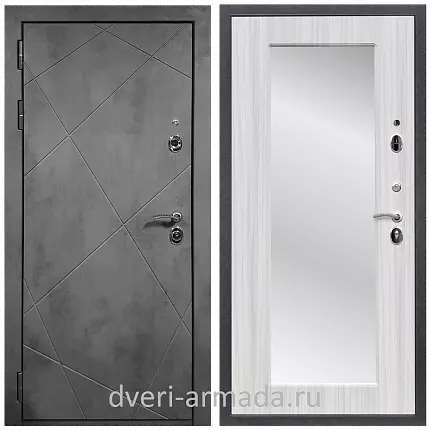 Дверь входная Армада Лофт МДФ 16 мм ФЛ-291 Бетон тёмный / МДФ 16 мм ФЛЗ-пастораль, Сандал белый
