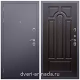 Входные двери МДФ для офиса, Дверь входная Армада Люкс Антик серебро / ФЛ-58 Венге от завода в частный дом уличная