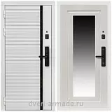 Умная входная смарт-дверь Армада Каскад WHITE МДФ 10 мм Kaadas S500 / МДФ 16 мм ФЛЗ-120 Дуб белёный