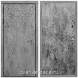 Дверь входная Армада Квадро Бетон тёмный / МДФ 6 мм ПЭ Цемент темный