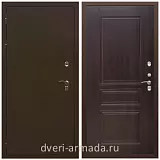 Уличные, Дверь входная стальная утепленная в дом Армада Термо Молоток коричневый/ ФЛ-243 Эковенге в коттедж минеральная плита