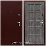Антивандальные, Антивандальная металлическая  дверь входная теплая Армада Люкс Антик медь / ФЛ-38 Дуб филадельфия графит с порошковым напылением
